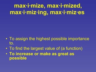 Finimize Max Technology Terms | PPT