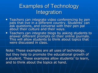 Technology Use Vs Technology Integration Ppt | PPT