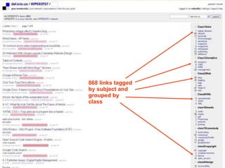 868 links tagged by subject and grouped by class 