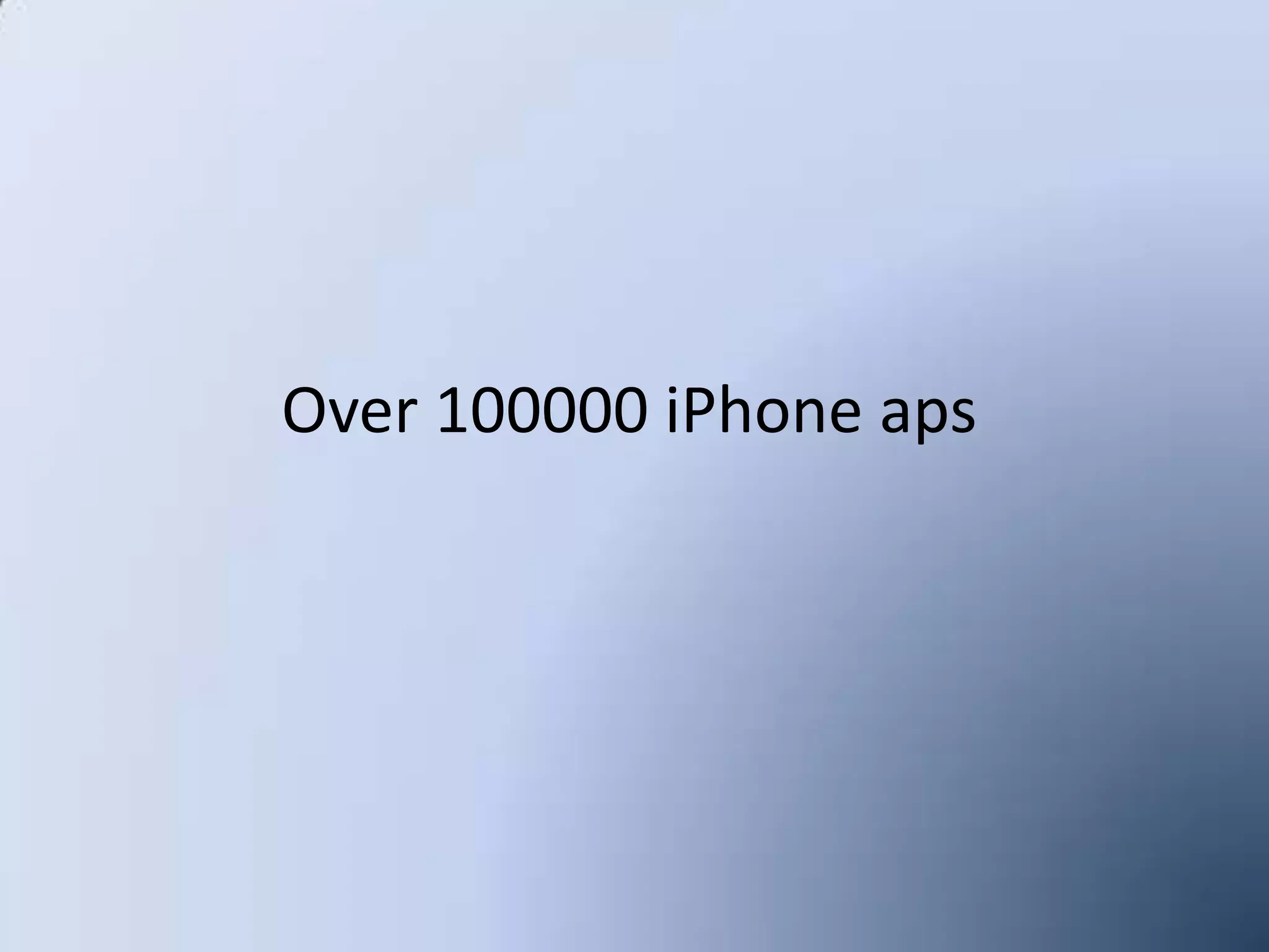 Over 100000 iPhoneaps