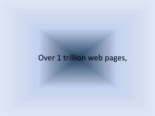 Over 1 trillion web pages,