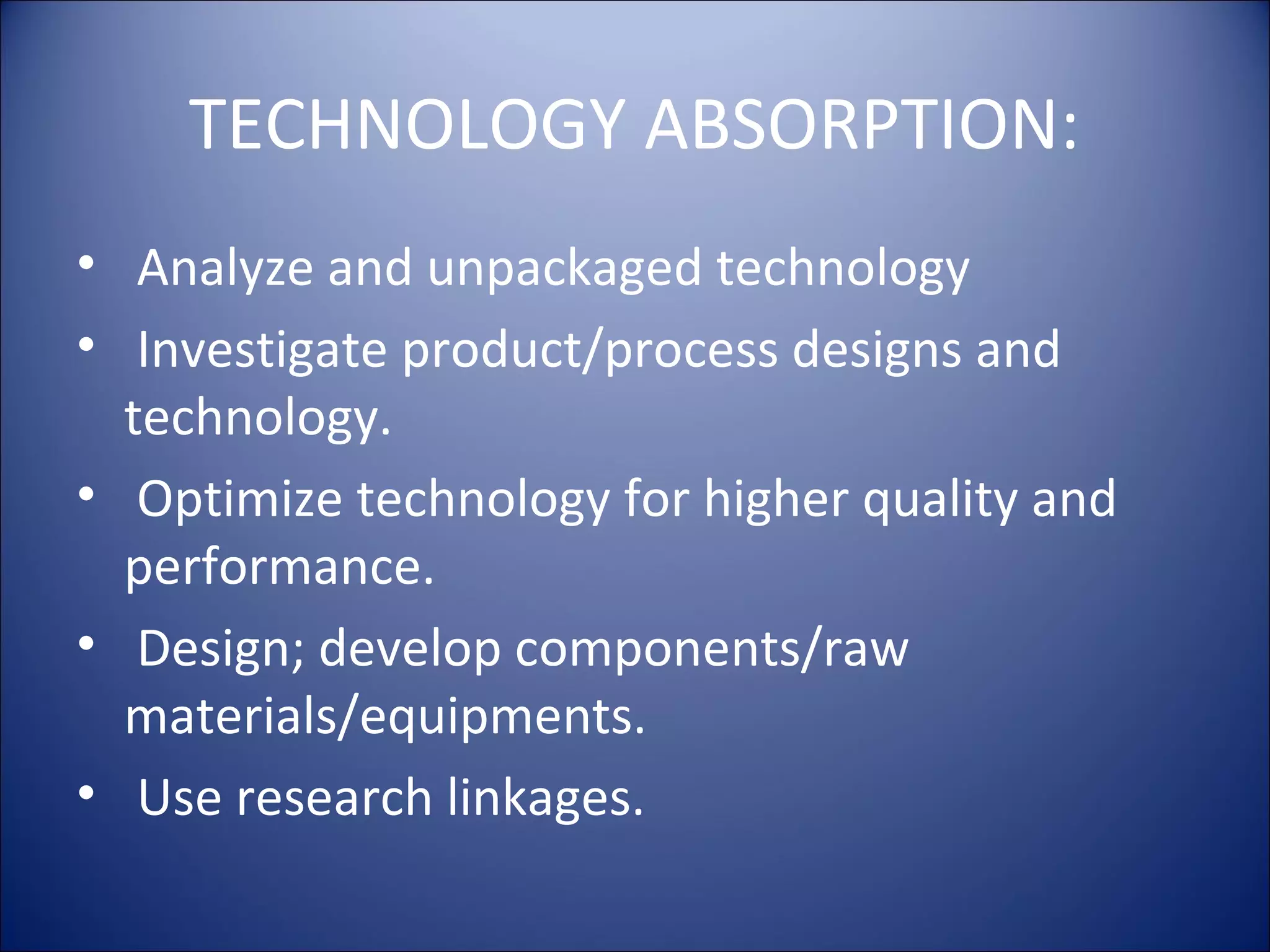 Technology absorption and acquisition | PPT