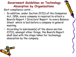 Technology absorption & diffusion | PPT