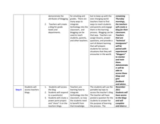 Technology action plan