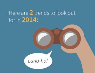 Here are 2 trends to look out
for in 2014:

Land-ho!

 