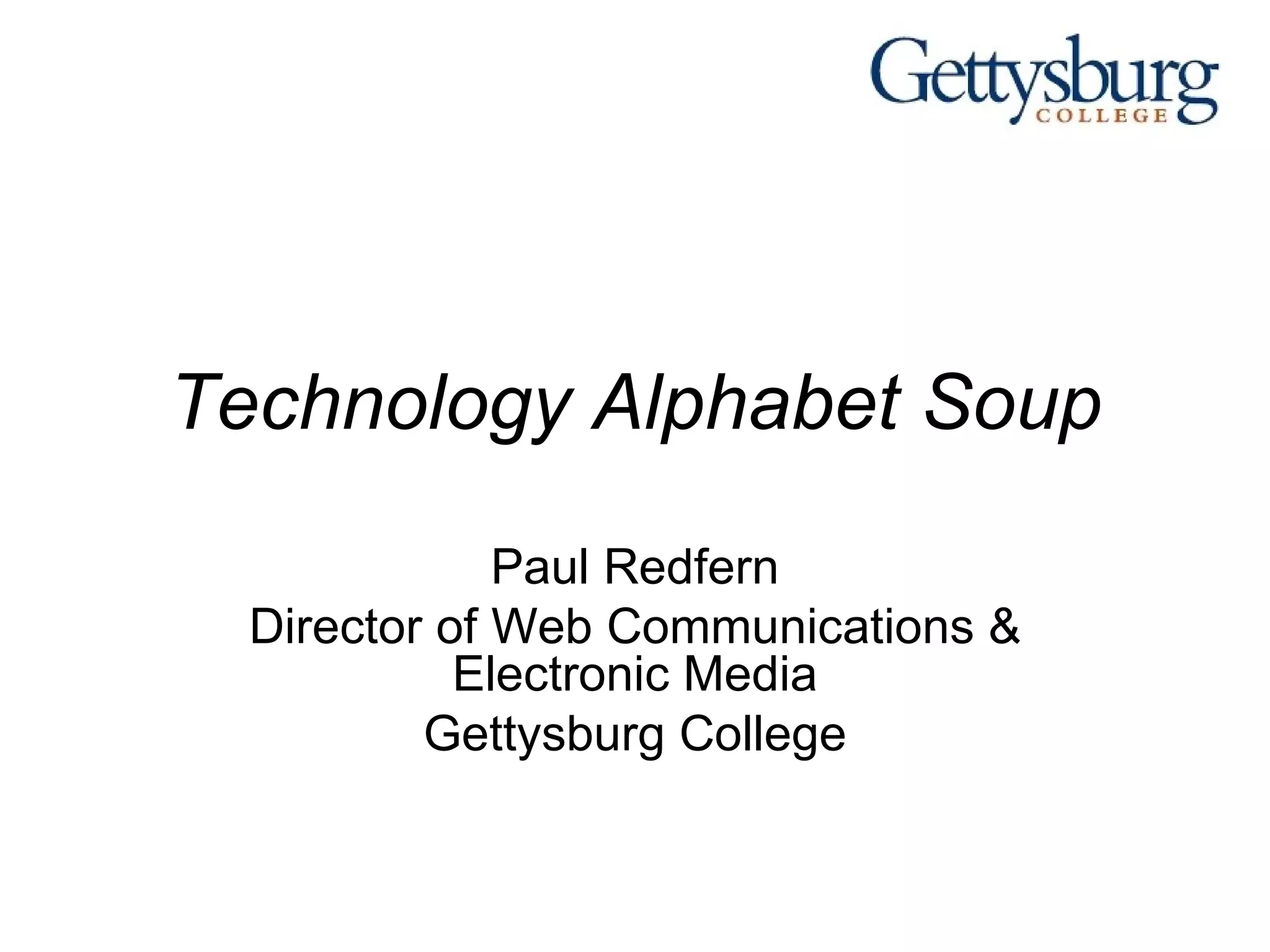 Technology Alphabet Soup PPT