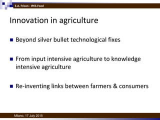 Technology and Innovation for Sustainable Food Systems and Nutrition | PDF