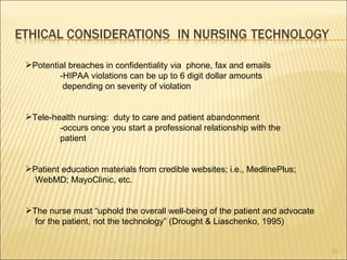 Nurses Technology Cons Technology And Nursing: Past, Present and Future Perspectives | PPT