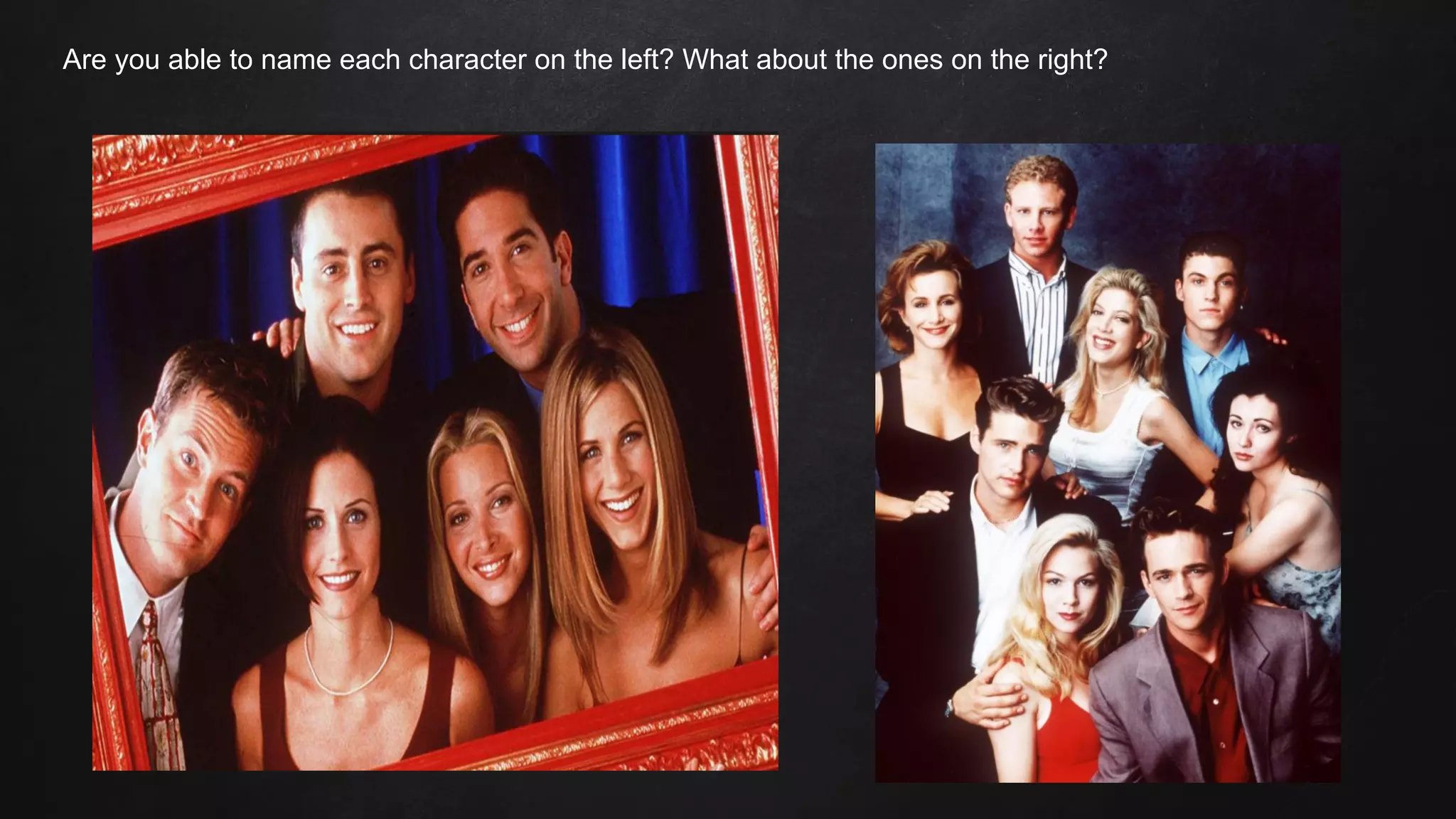 Are you able to name each character on the left? What about the ones on the right?
 