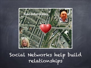 Social Networks help build
       relationships
 