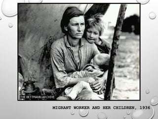 MIGRANT WORKER AND HER CHILDREN, 1936
 