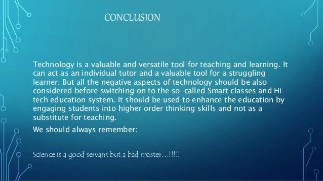 conclusion about technology on education