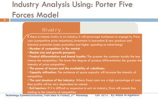 35



     For Accessing the Full Course:
                                      http://www.udemy.com/from-idea-to-product-part-one




                             For More Information and Further Discussions
                             Al-Motaz Bellah Alaa Al-Agamawi
                             Email: magamawi@gmail.com
                             Skype ID: magamawi
                             Linkedin Profile: http://www.linkedin.com/in/motazalagamawi
                             SlideShare Profile: http://www.slideshare.net/magamawi
      Technology Commercialization, Part One   Essential Concepts and How to?   By: Motaz Al-Agamawi
 