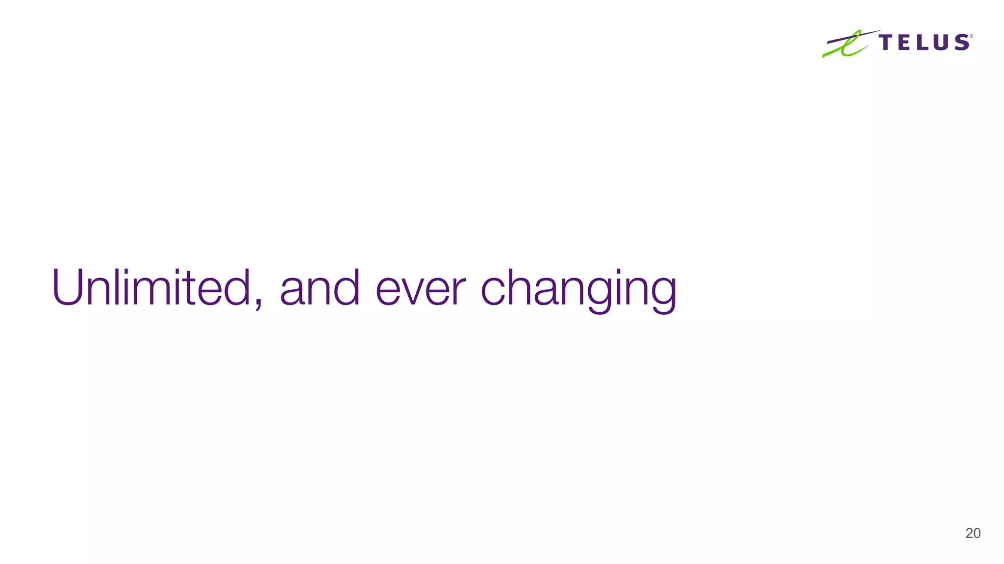 Unlimited, and ever changing
20
 