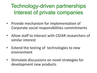 Technology driven partnership