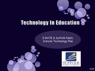 Technology In Education E-RATE & Suffolk Public Schools Technology Plan 