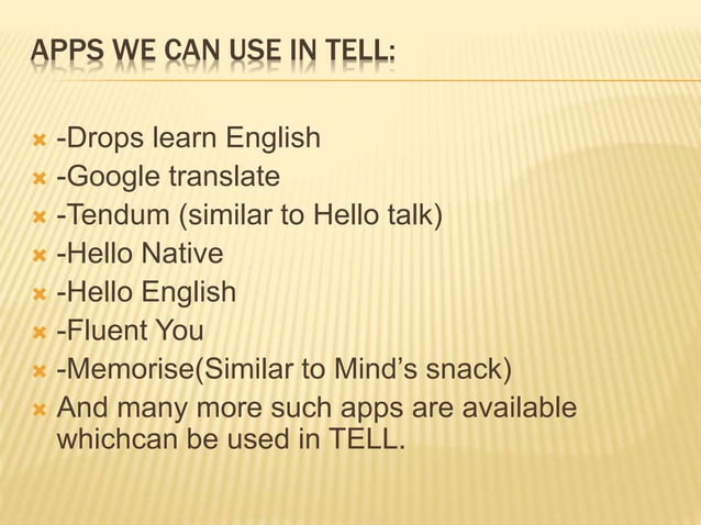 Technology Enhanced Language Learning Pptx