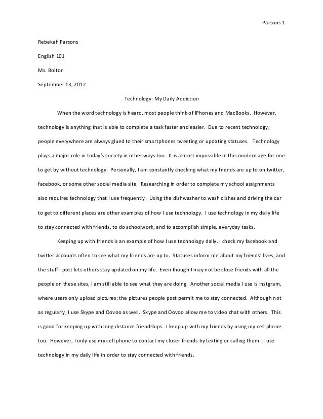 Parsons new school essay