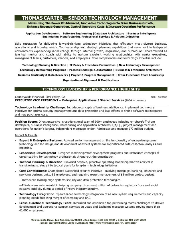 Exicutive resume