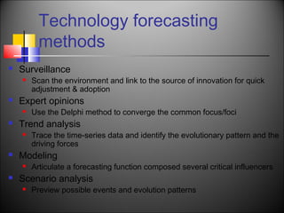 Technology forecasting | PPT