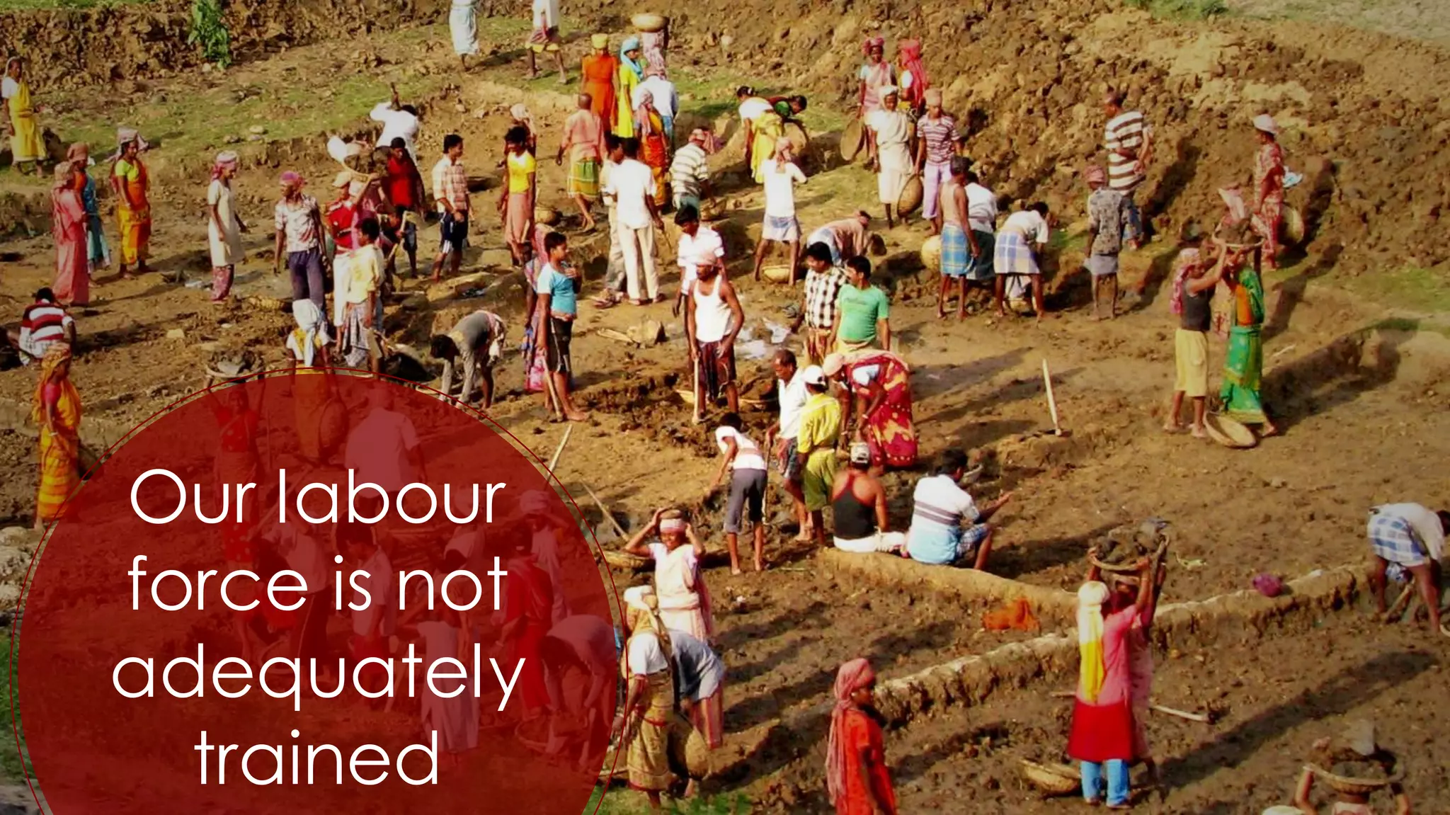 17
Our labour
force is not
adequately
trained
 