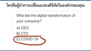 ใครคือผูนําการเปลี่ยนแปลงดิจิทัลในองคกรของคุณ
 