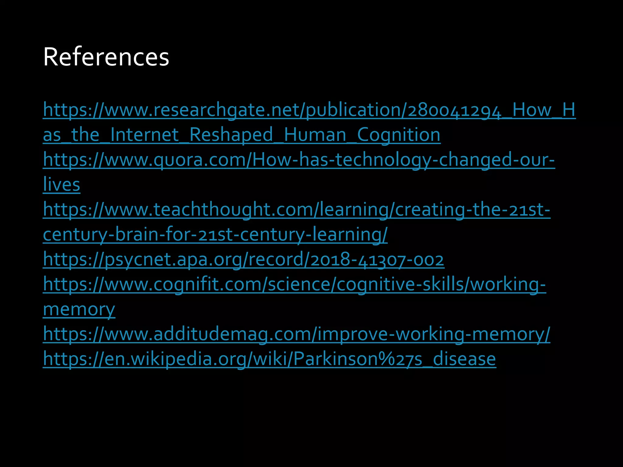 How Has Technology Reshaped Human Cognition | PPTX