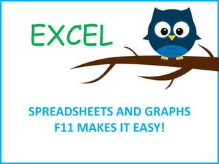 EXCEL
SPREADSHEETS AND GRAPHS
F11 MAKES IT EASY!

 