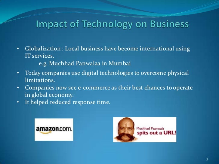 Effects of technology in todays business world