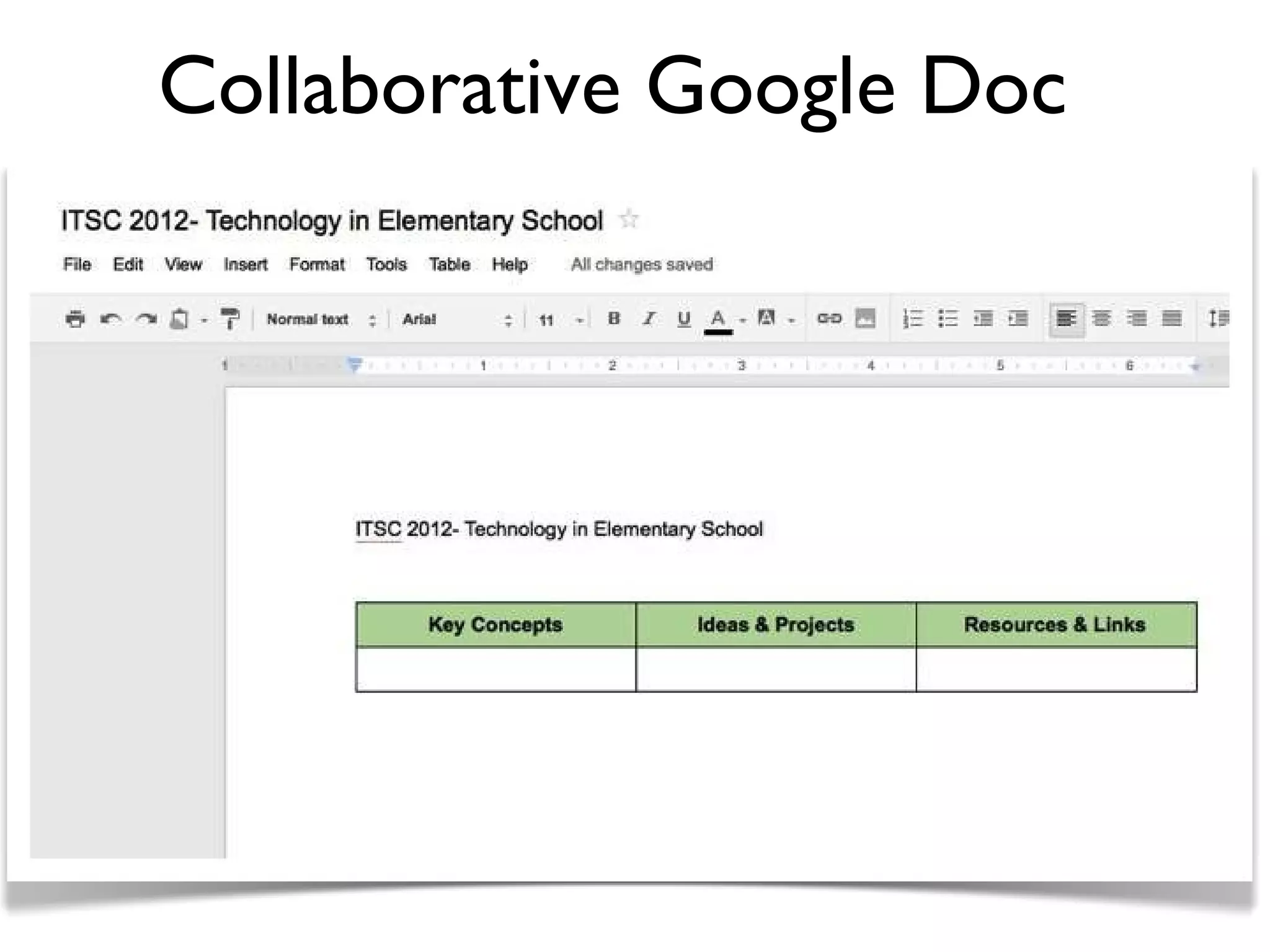 Collaborative Google Doc