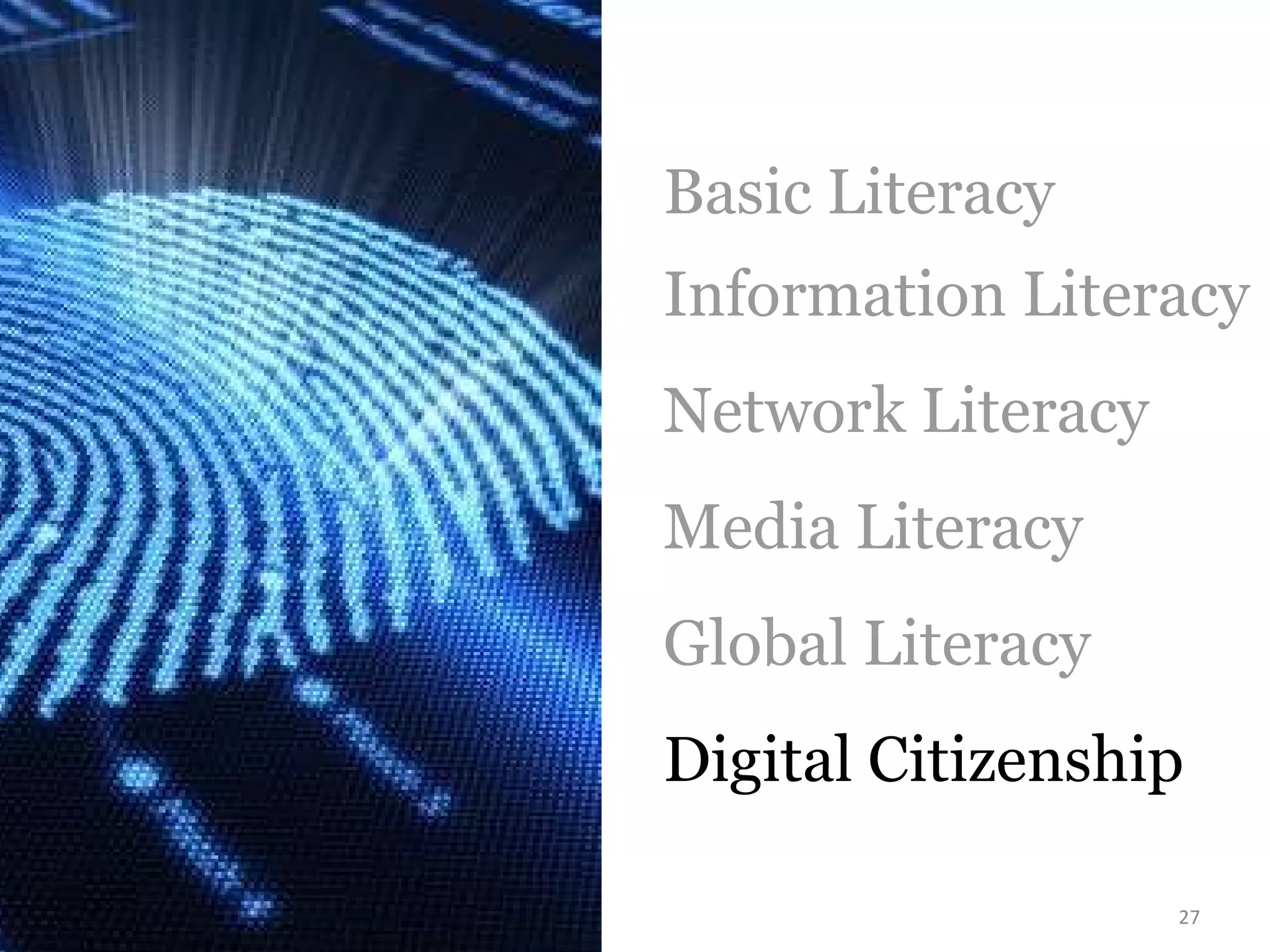 Information Literacy Network Literacy Media Literacy Global Literacy Digital Citizenship Basic Literacy
