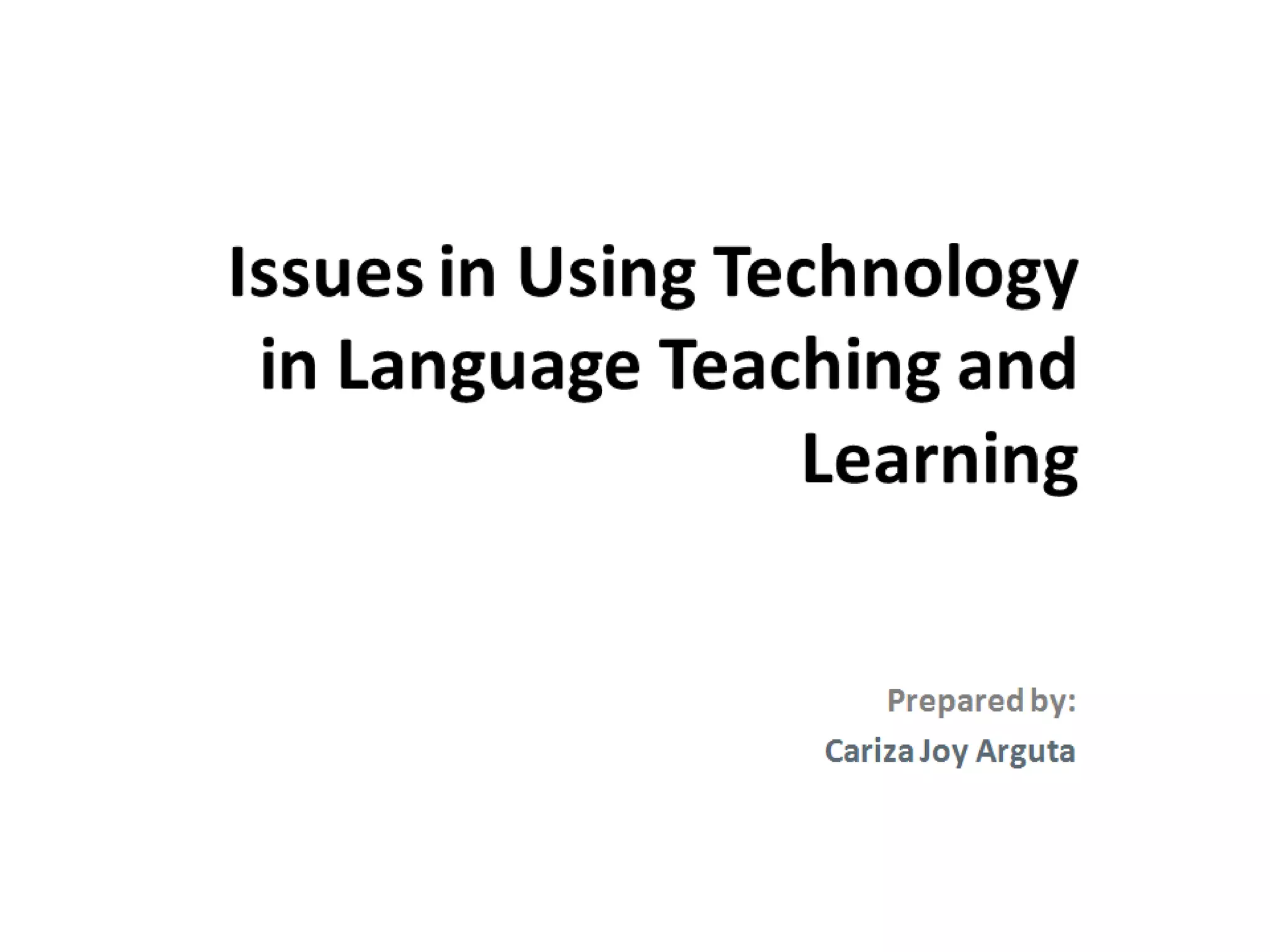 Technology in english, filipino and foreign language education | PDF