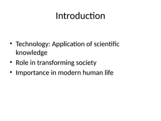Technology with human life in daily life | PPTX