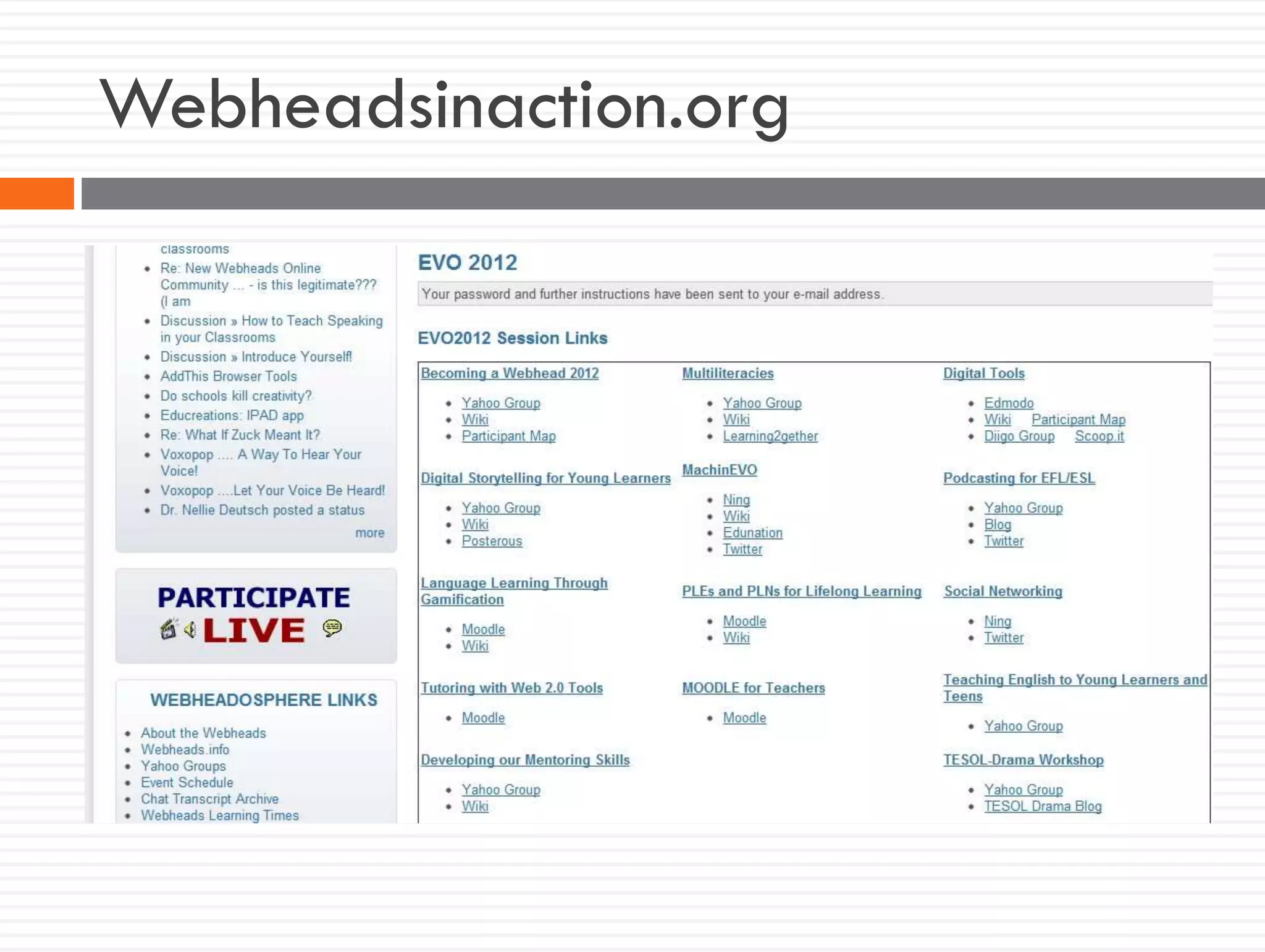 Webheadsinaction.org
 
