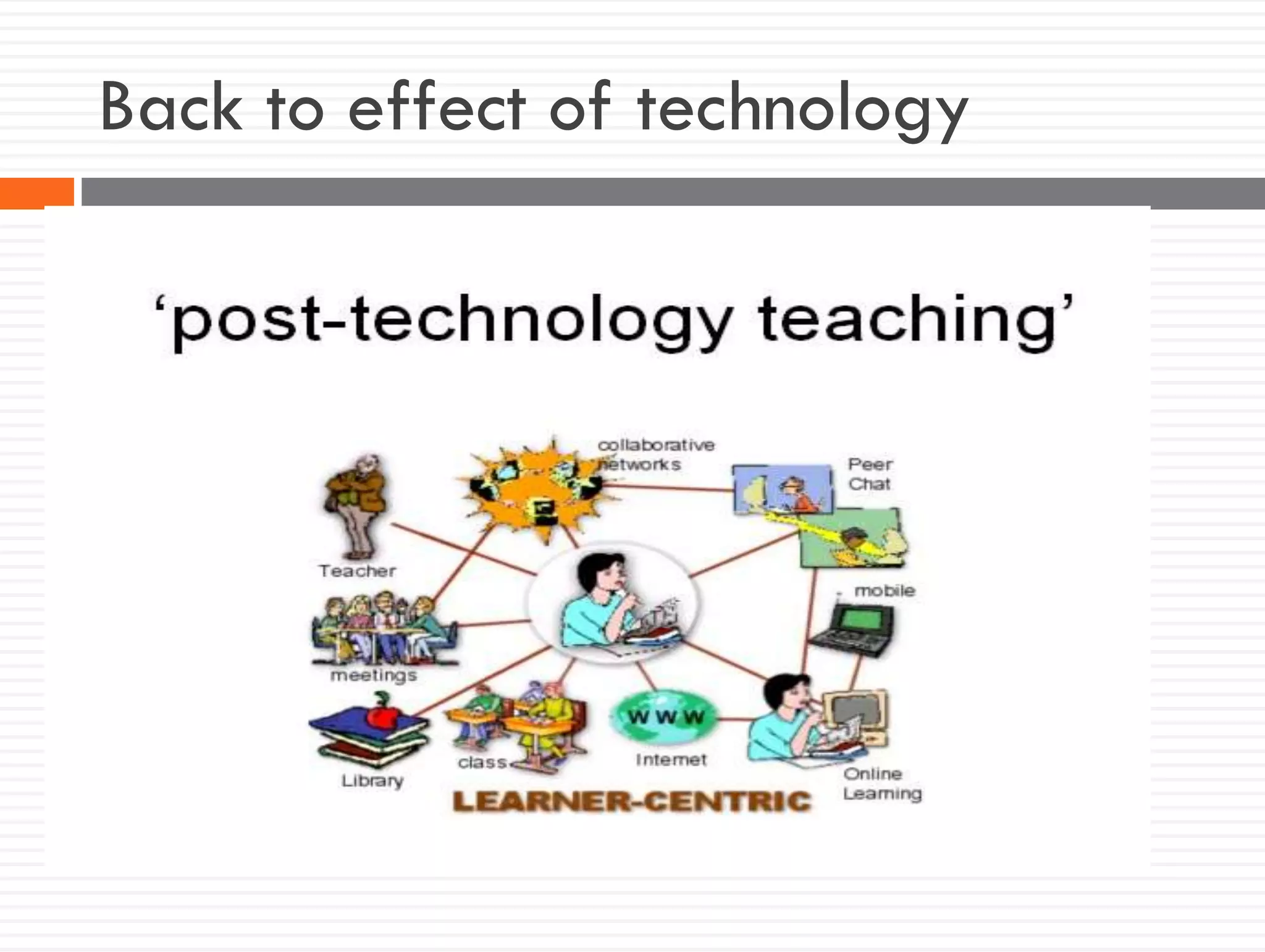 Back to effect of technology
 