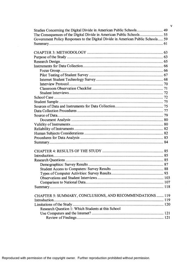Dissertation digital divide