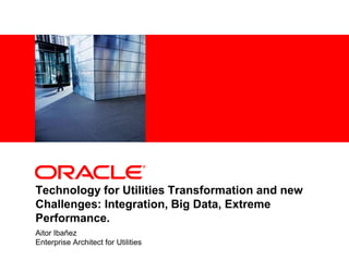 <Insert Picture Here>




Technology for Utilities Transformation and new
Challenges: Integration, Big Data, Extreme
Performance.
Aitor Ibañez
Enterprise Architect for Utilities
 