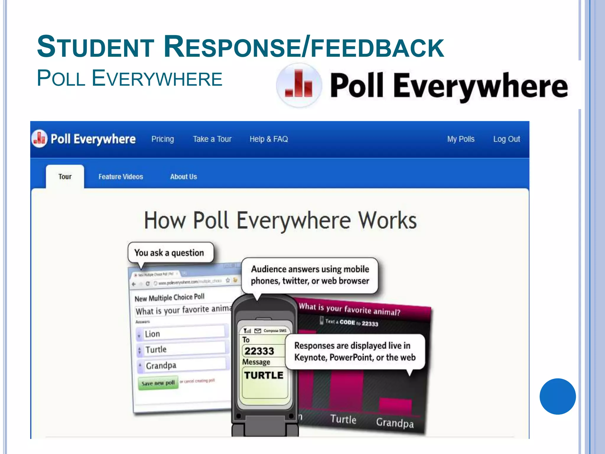 STUDENT RESPONSE/FEEDBACK
POLL EVERYWHERE

 