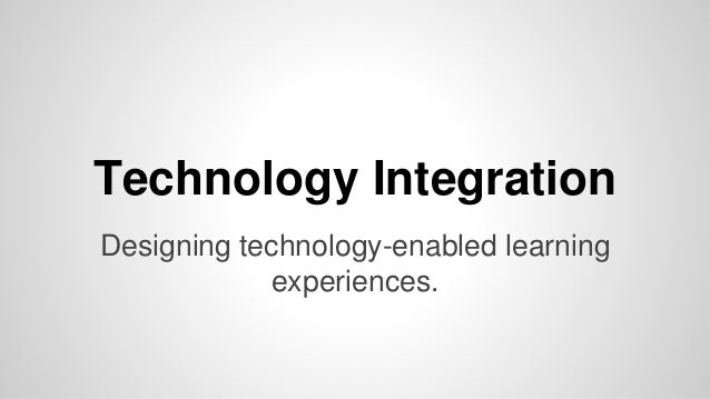 Technology integration matrix presentation