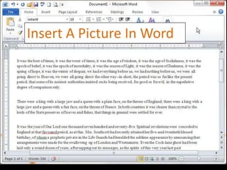 Insert A Picture In Word
 