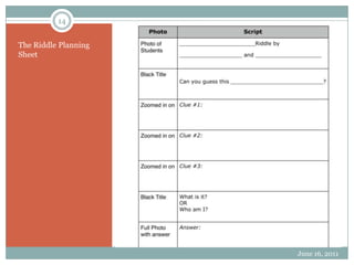 Rubric focused on 7 desired outcomes