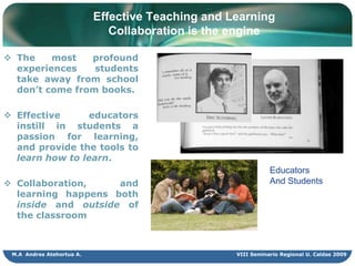 21st Century Teachers20th CenturyTeaching and LearningTell students what they should know and do