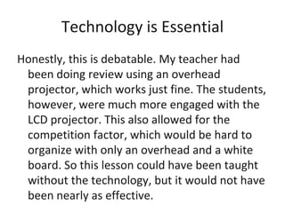 Technology In The Classroom