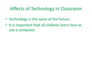 Technology In The First Grade Classroom | PPTX