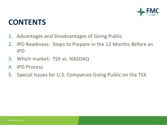 Advantages and disadvantage of ipo