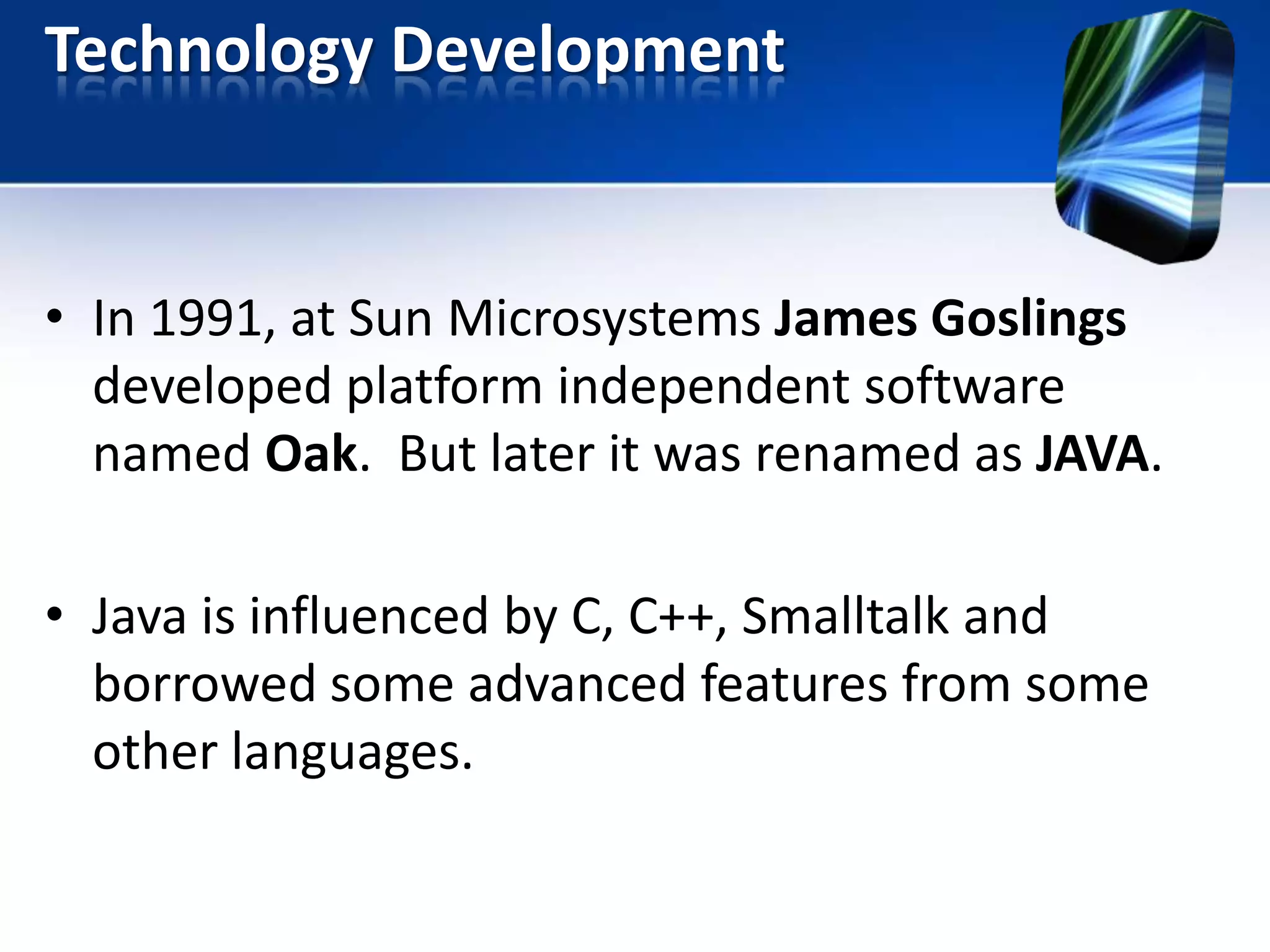 Technology life cycle of java | PPT