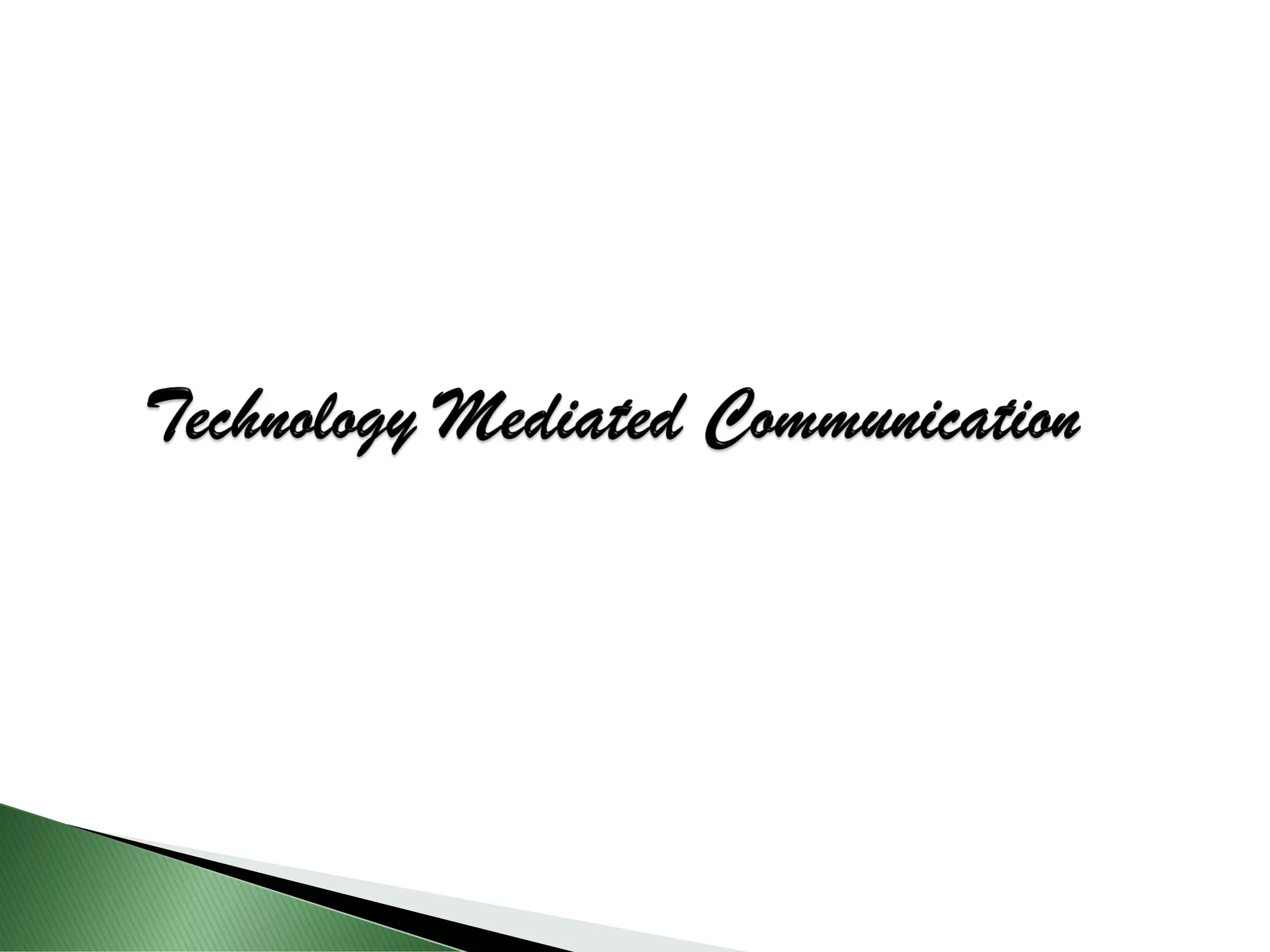 Technology mediated communication assignment 2- aw | PDF
