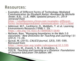 Technology mediated communication assignment 2- aw | PDF