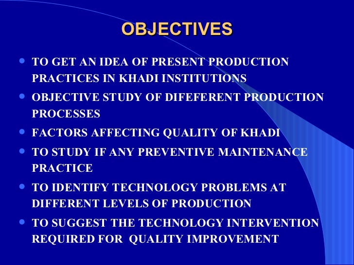 Project report on khadi industry image