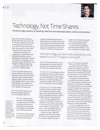 Technology Not Time Shares - Andy Blumenthal